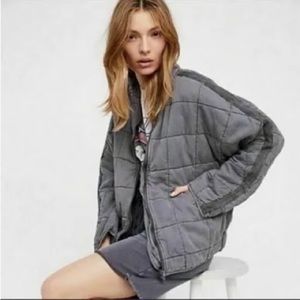 FREE PEOPLE - Dolman Quilted Knit Jacket (SIZE L)